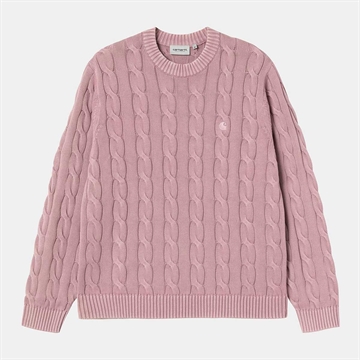 Carhartt WIP Carter Sweater Pink Fog Dyed